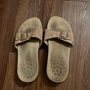 Vionic Gold Cork Sandals